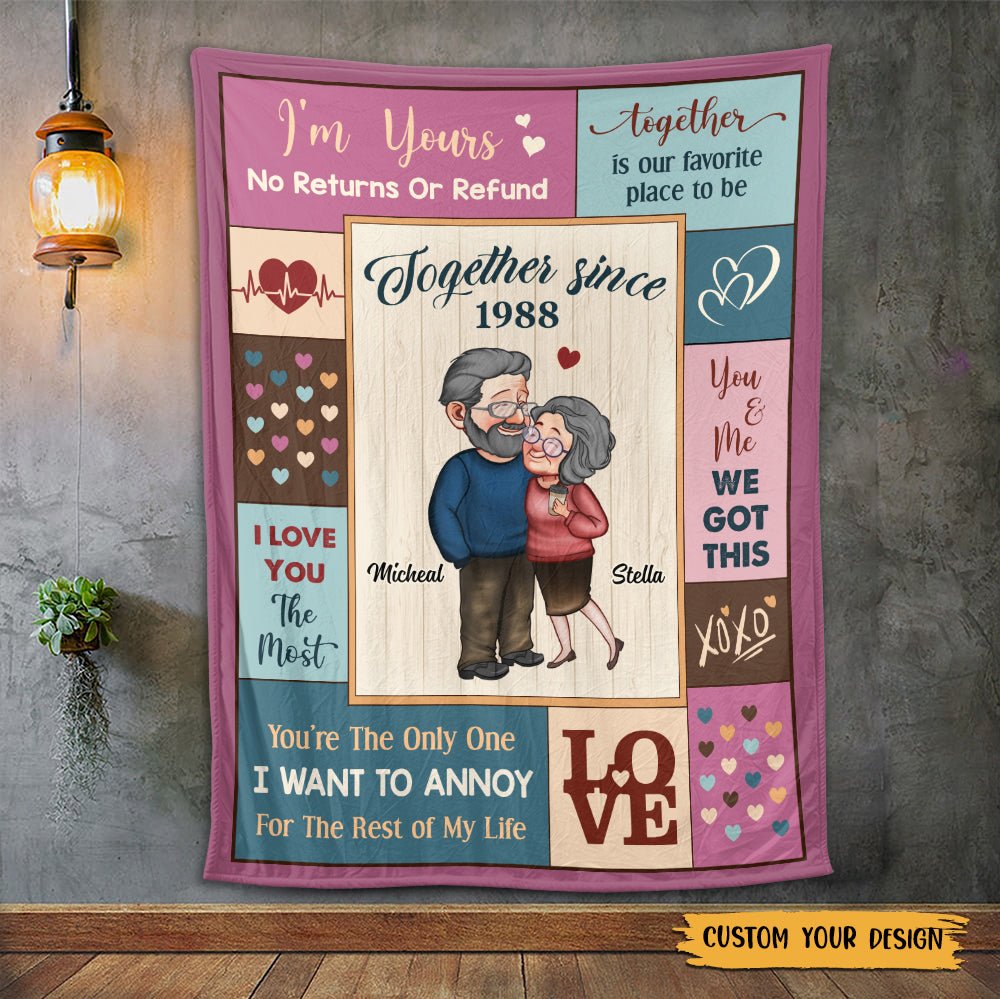 I'm Yours No Return - Personalized Blanket - Meaningful Gift For Valentine, For Couple - Giftago