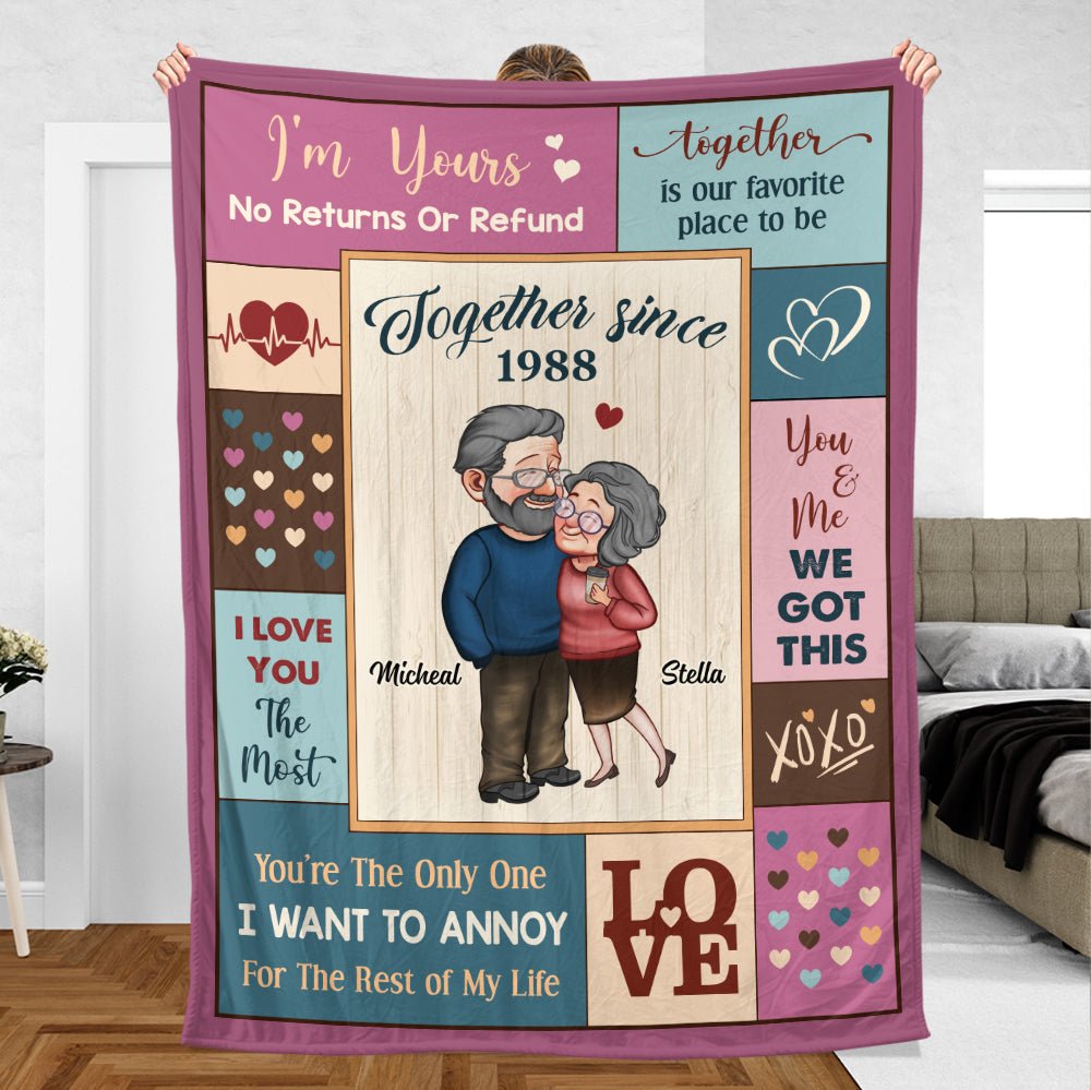 I'm Yours No Return - Personalized Blanket - Meaningful Gift For Valentine, For Couple - Giftago