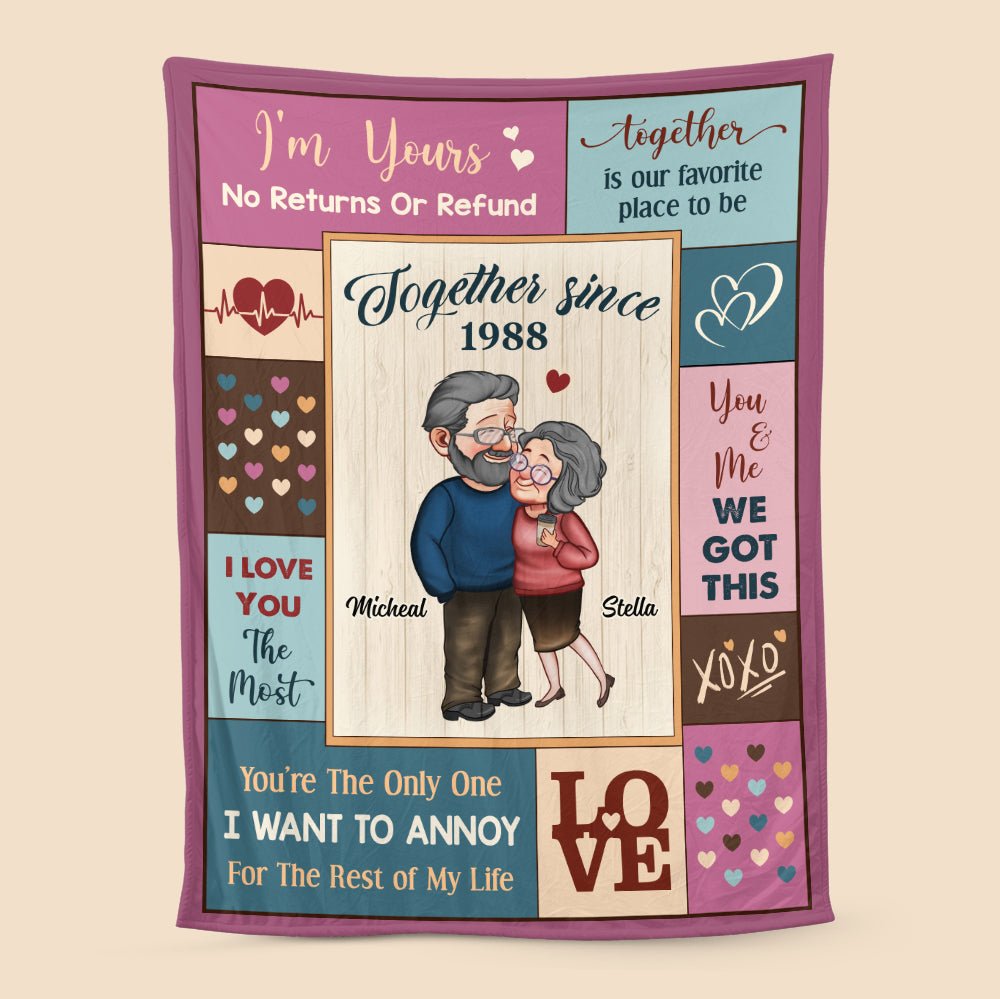 I'm Yours No Return - Personalized Blanket - Meaningful Gift For Valentine, For Couple - Giftago