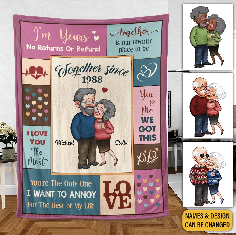 I'm Yours No Return - Personalized Blanket - Meaningful Gift For Valentine, For Couple - Giftago