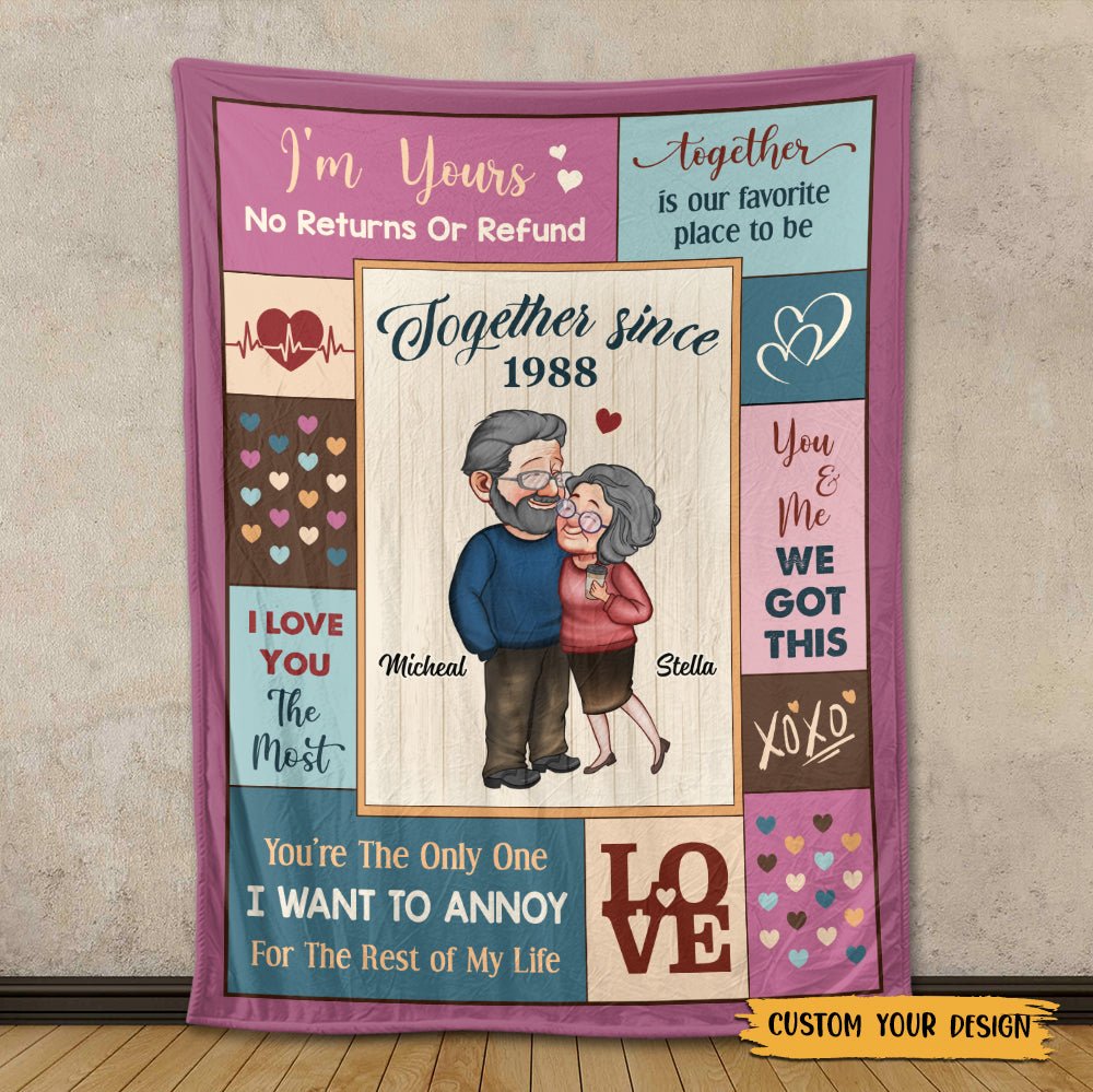 I'm Yours No Return - Personalized Blanket - Meaningful Gift For Valentine, For Couple - Giftago