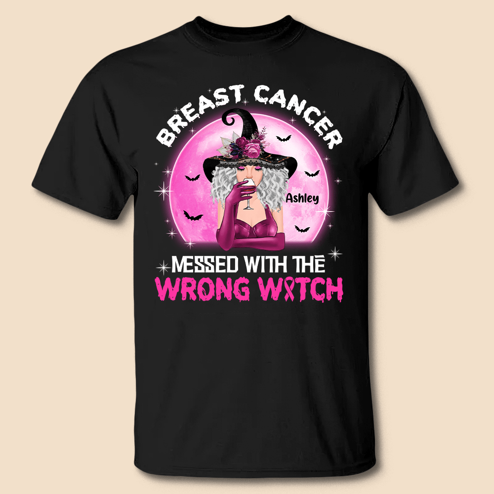 In October We Wear Pink - Personalized T-Shirt/ Hoodie - Breast Cancer Support Gift - Giftago