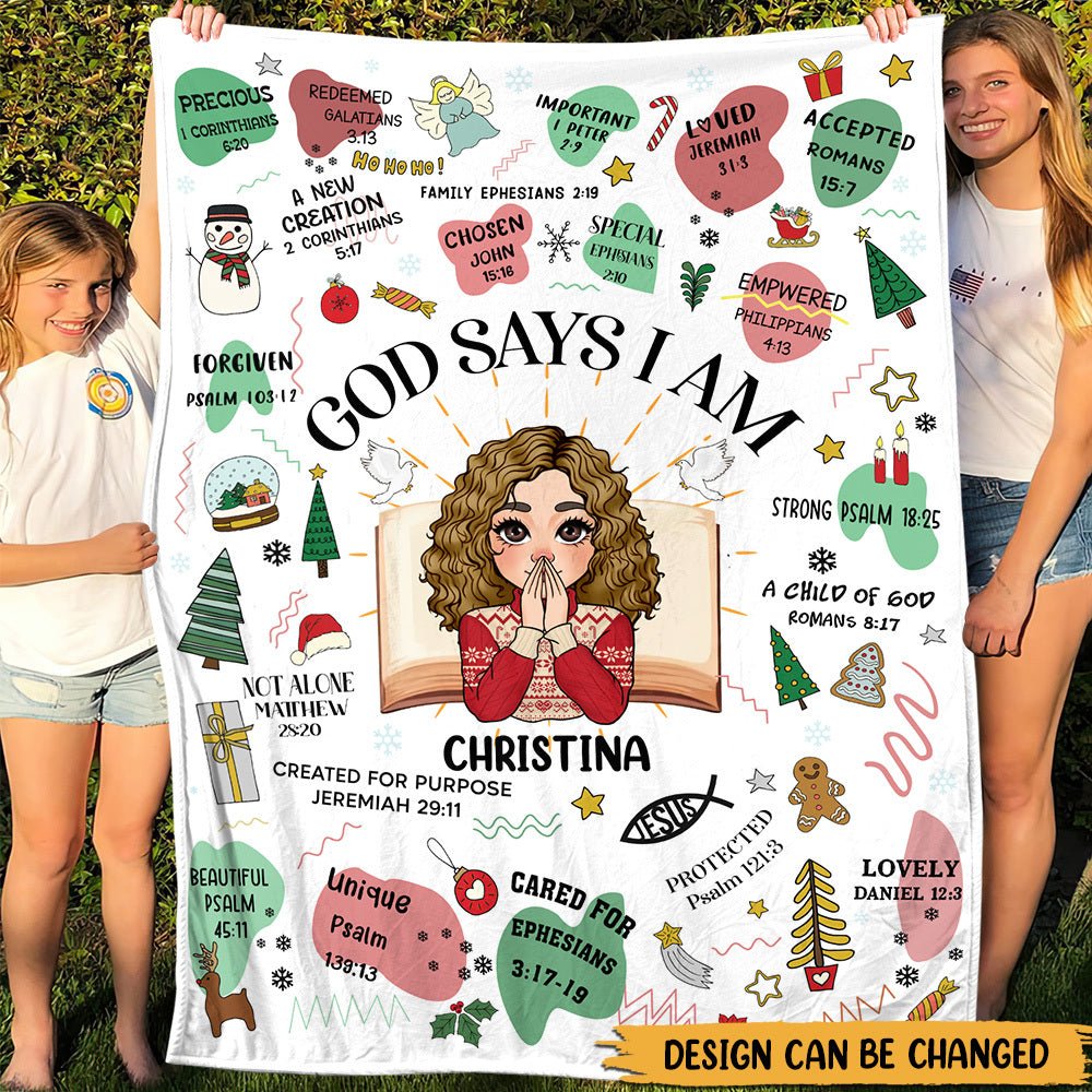 Inspirational God Says I Am - Personalized Blanket - Best Gift For Birthday - Giftago
