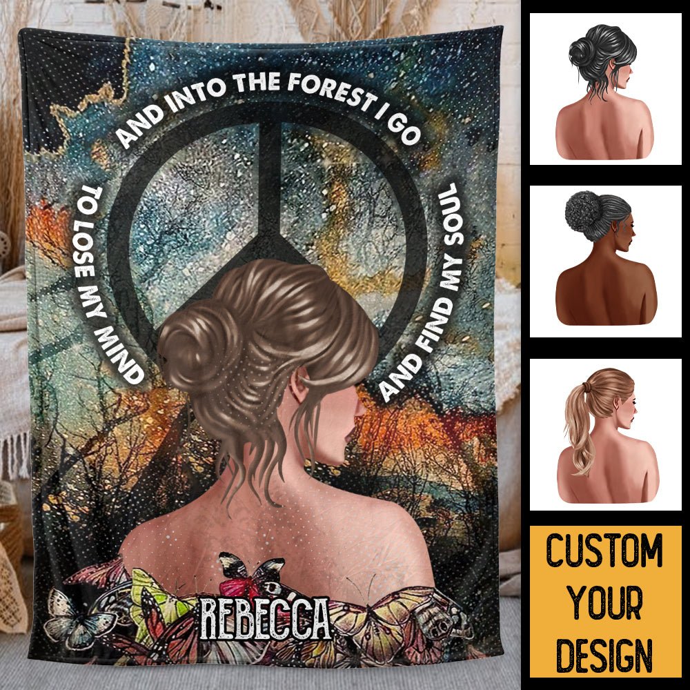Into The Forest I Go - Personalized Blanket - Meaningful Gift For Family - Giftago