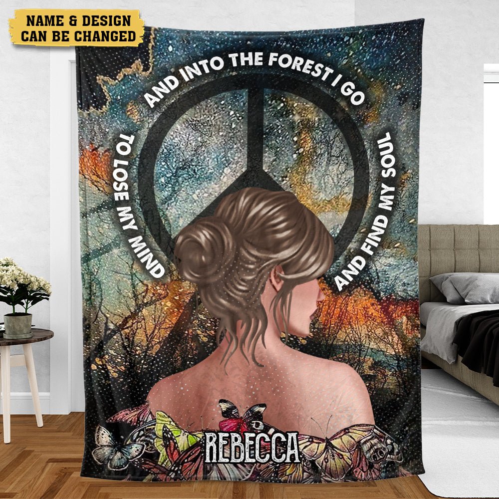 Into The Forest I Go - Personalized Blanket - Meaningful Gift For Family - Giftago