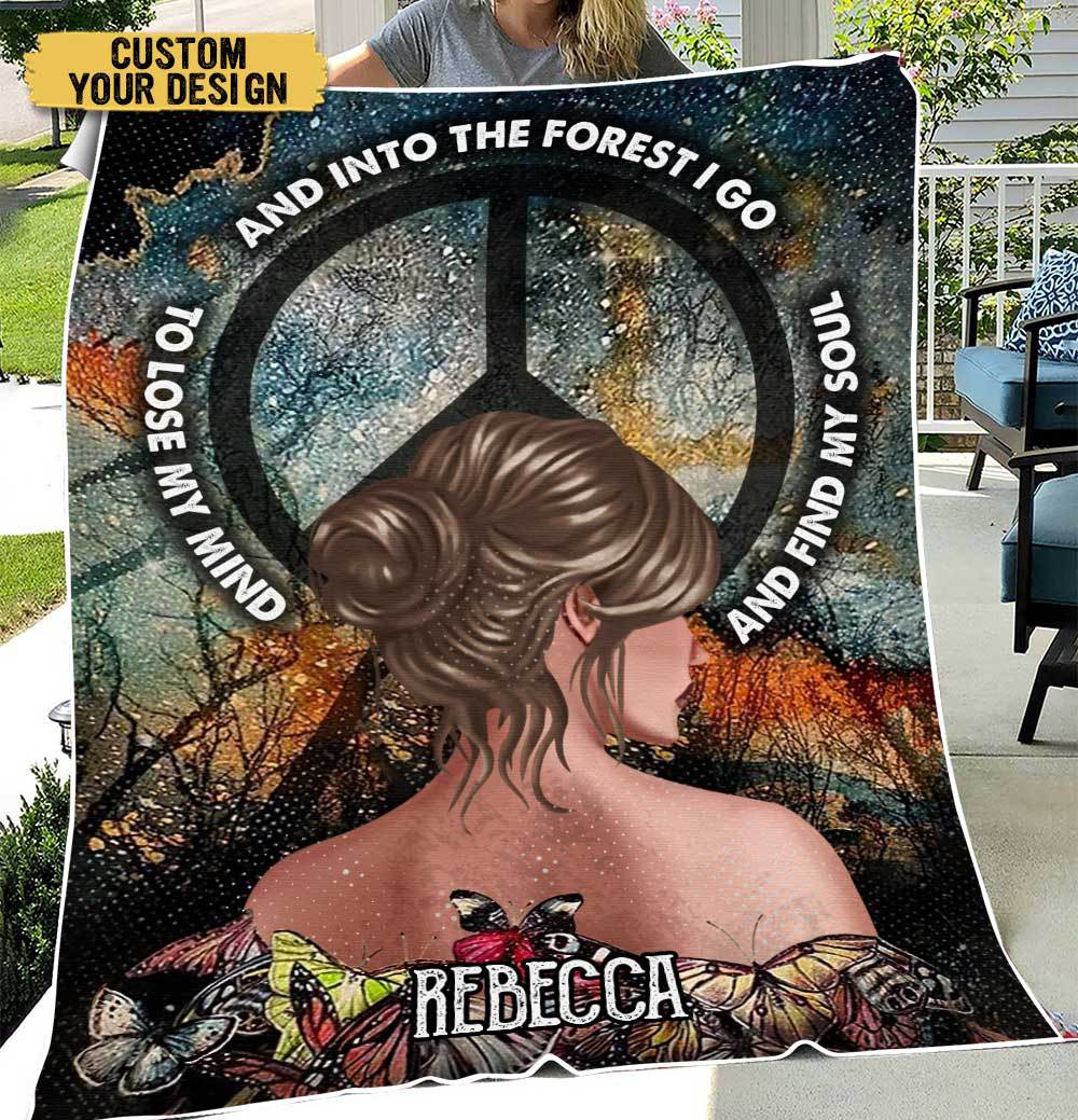 Into The Forest I Go - Personalized Blanket - Meaningful Gift For Family - Giftago