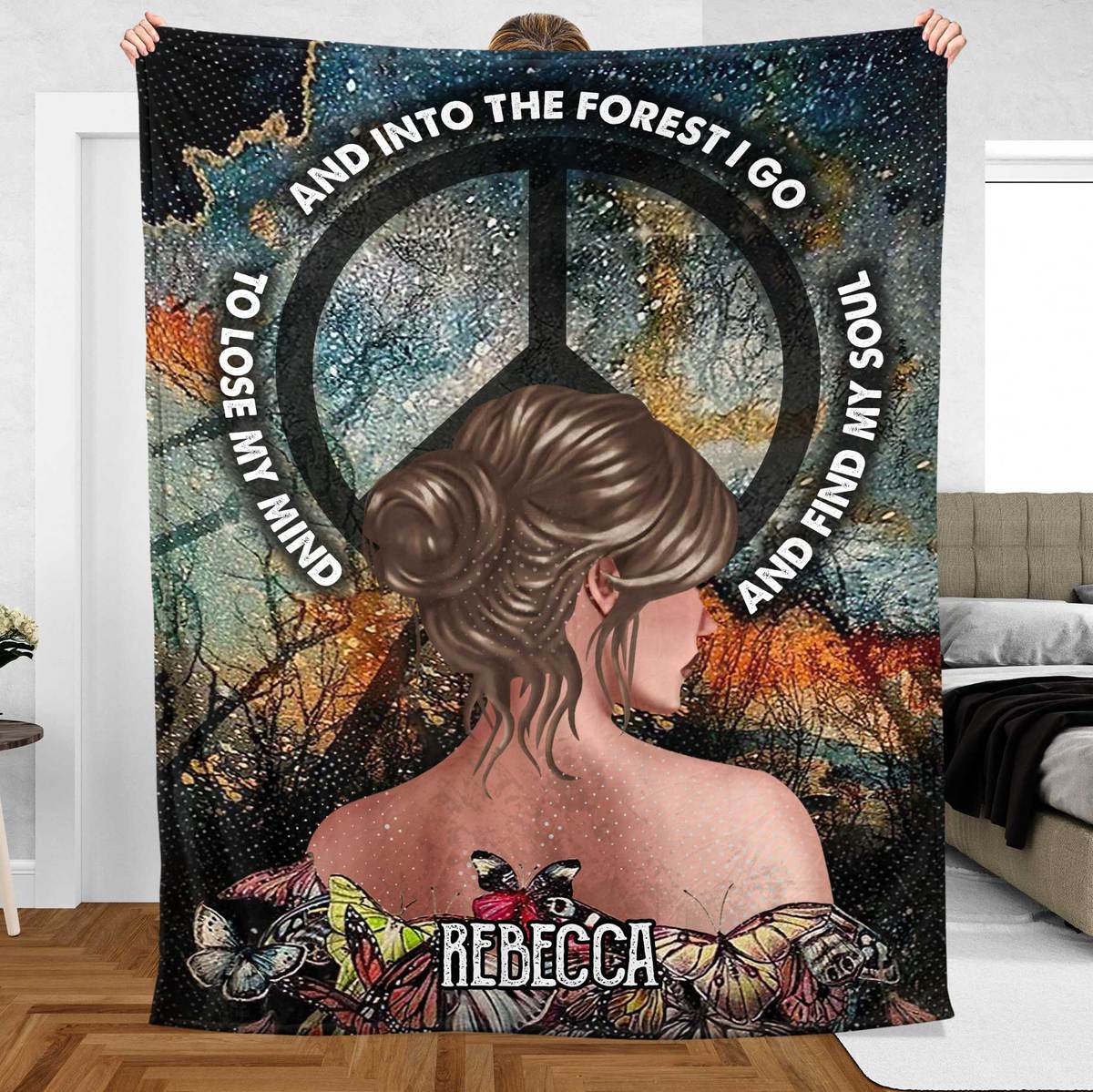 Into The Forest I Go - Personalized Blanket - Meaningful Gift For Family - Giftago