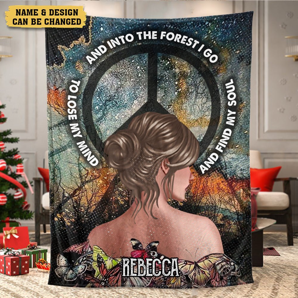 Into The Forest I Go - Personalized Blanket - Meaningful Gift For Family - Giftago