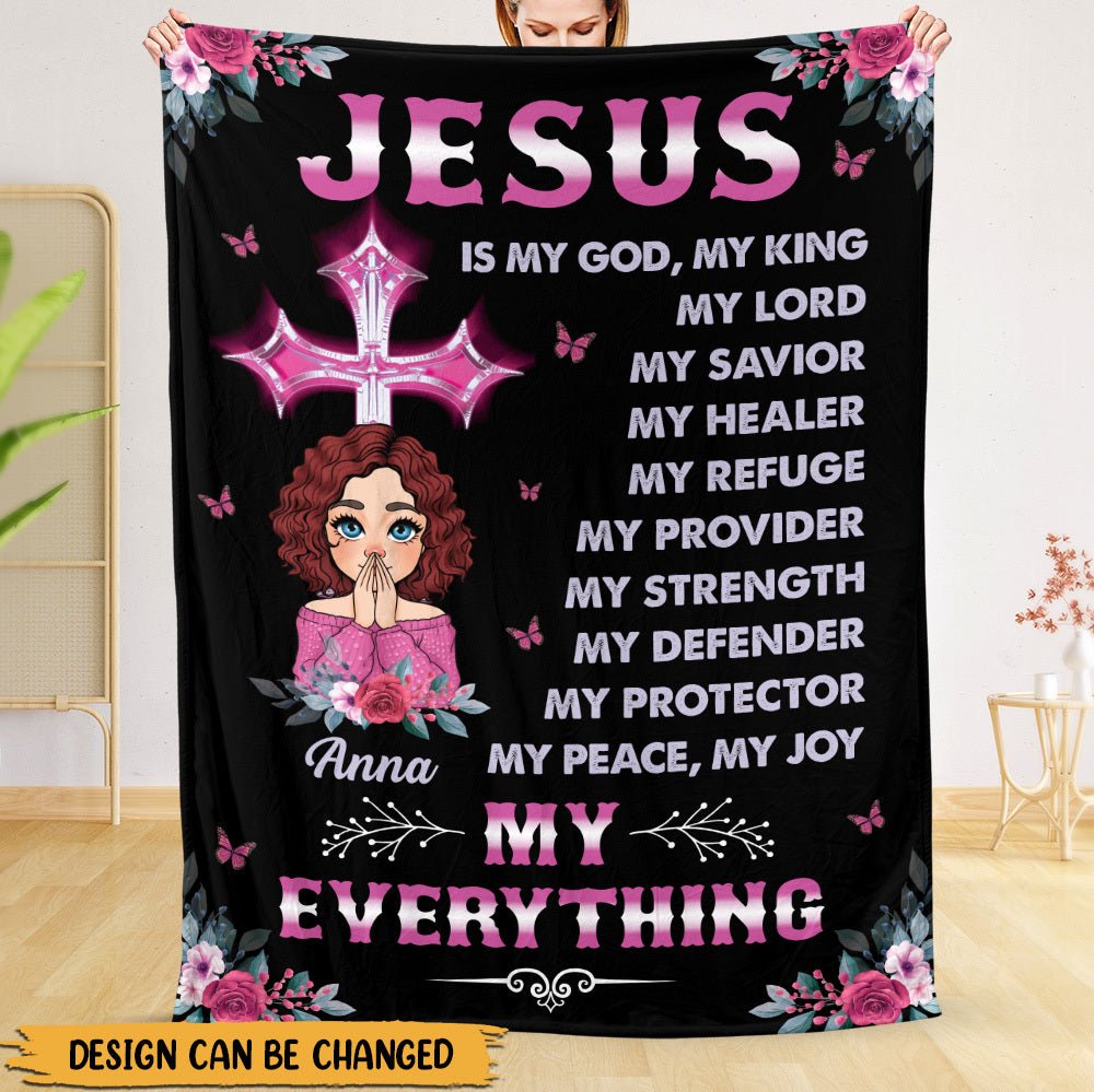 Jesus Is My King - Personalized Blanket - Meaningful Gift For Birthday - Giftago