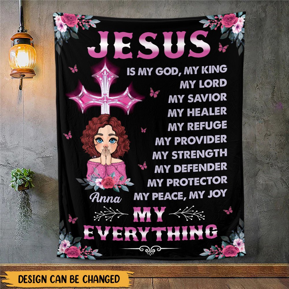 Jesus Is My King - Personalized Blanket - Meaningful Gift For Birthday - Giftago