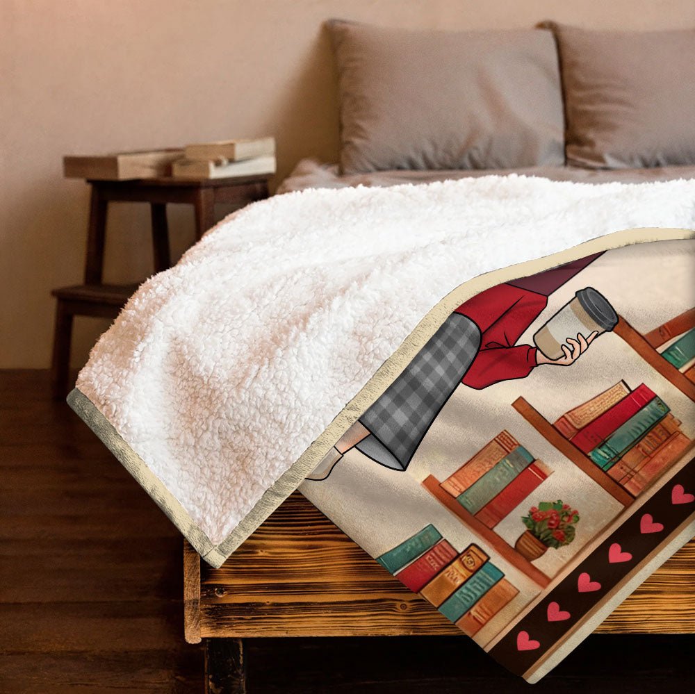 Just A Girl Who Loves Books Blanket - Personalized Blanket