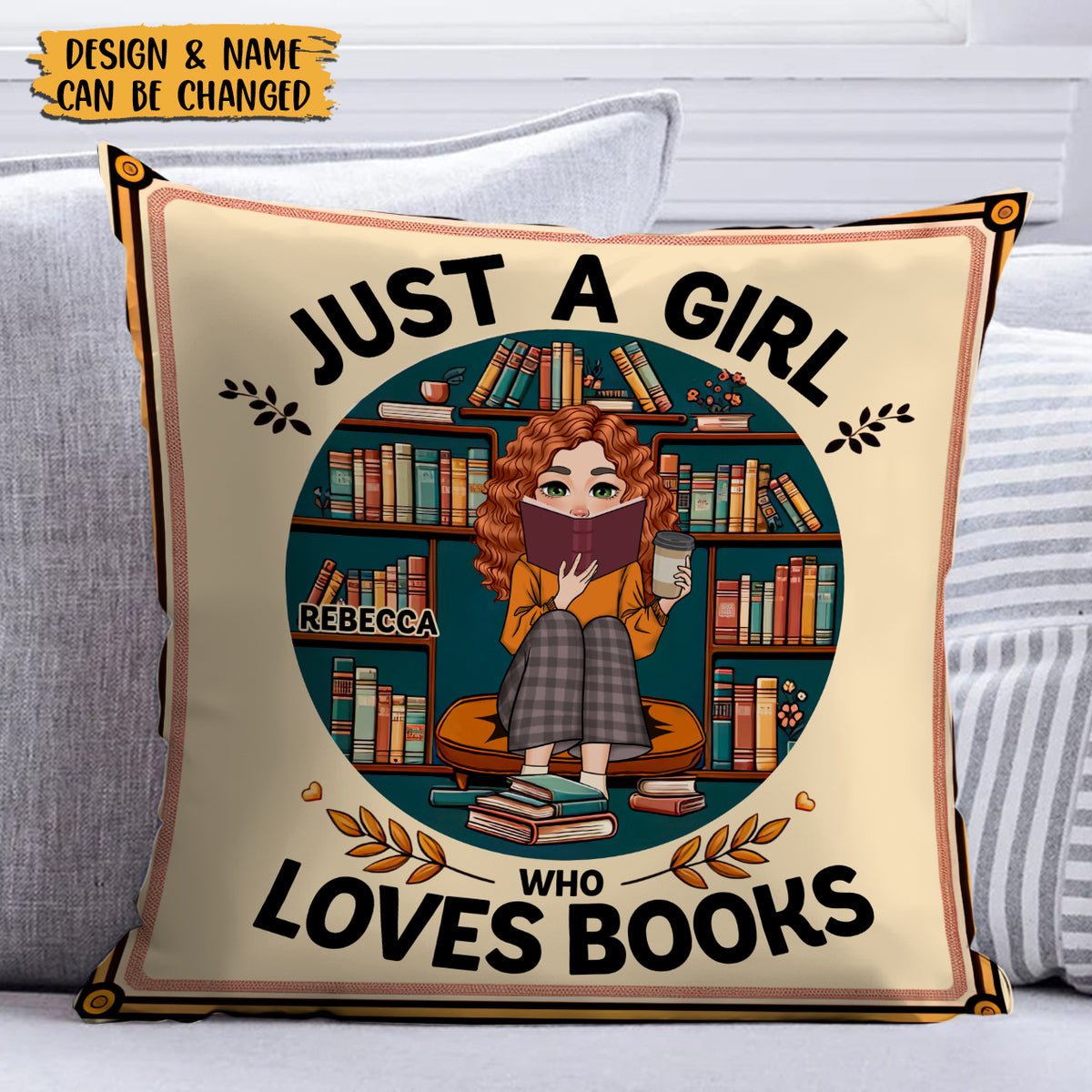 Just A Girl Who Loves Books - Personalized Pillow - Best Gift For Christmas, For Birthday - Giftago