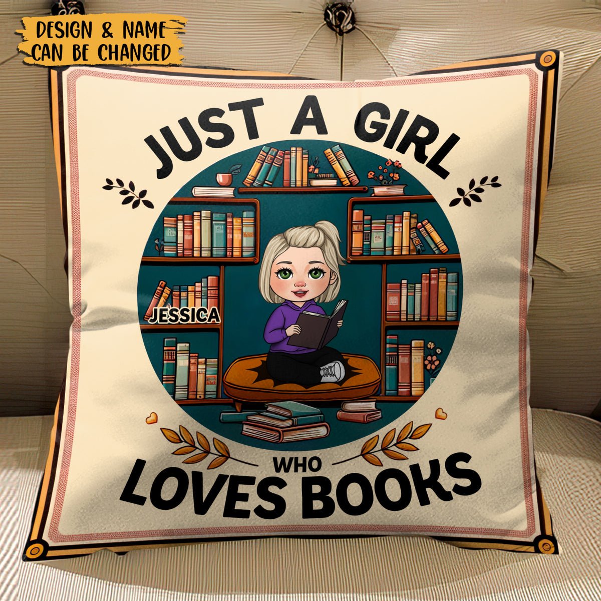 Just A Girl Who Loves Books - Personalized Pillow - Best Gift For Christmas, For Birthday - Giftago