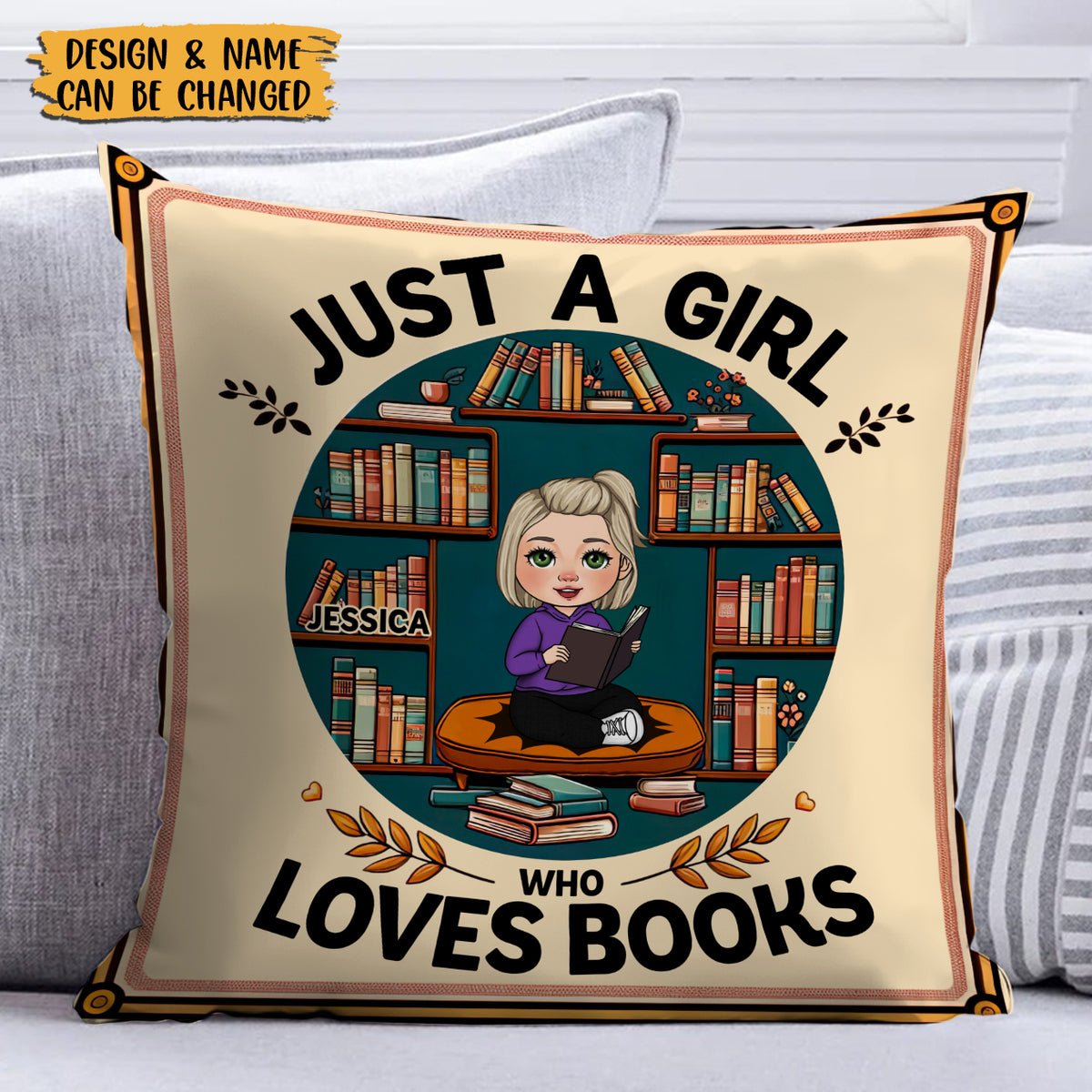 Just A Girl Who Loves Books - Personalized Pillow - Best Gift For Christmas, For Birthday - Giftago