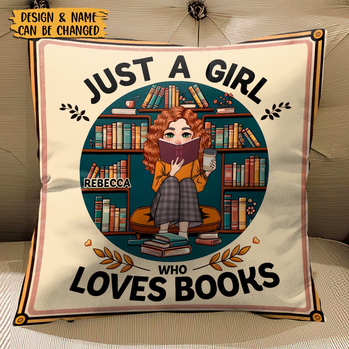 Just A Girl Who Loves Books - Personalized Pillow - Best Gift For Christmas, For Birthday - Giftago