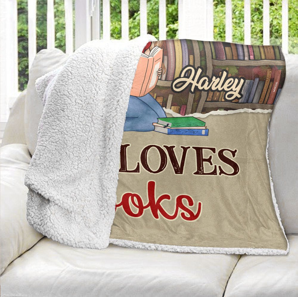 Just A Girl Who Loves Reading - Personalized Blanket