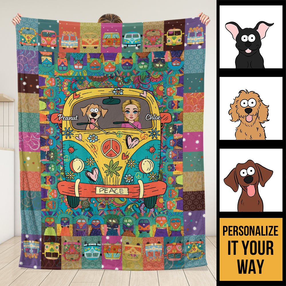 Just Wanna Hang Out With My Dog - Personalized Blanket