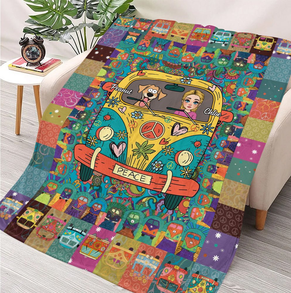 Just Wanna Hang Out With My Dog - Personalized Blanket