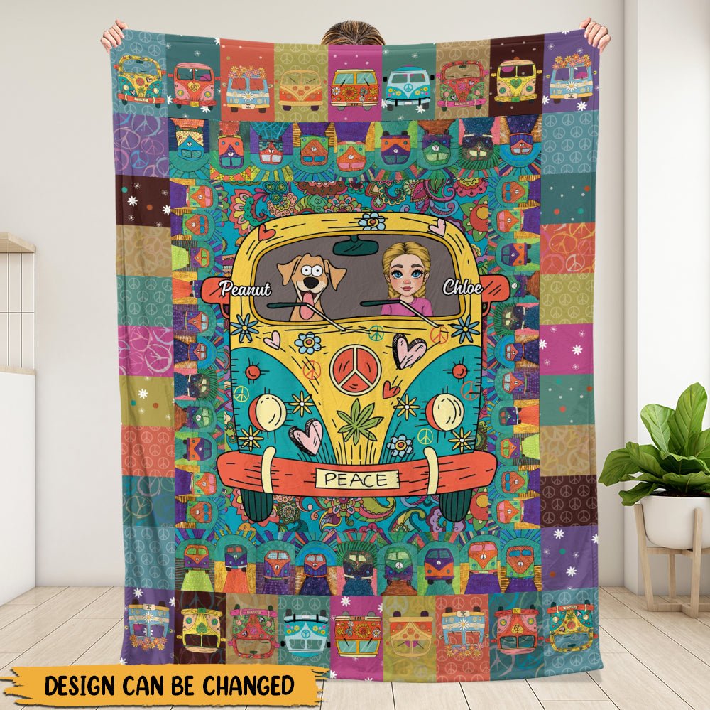 Just Wanna Hang Out With My Dog - Personalized Blanket