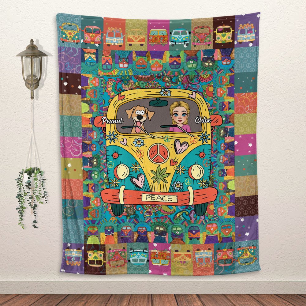 Just Wanna Hang Out With My Dog - Personalized Blanket