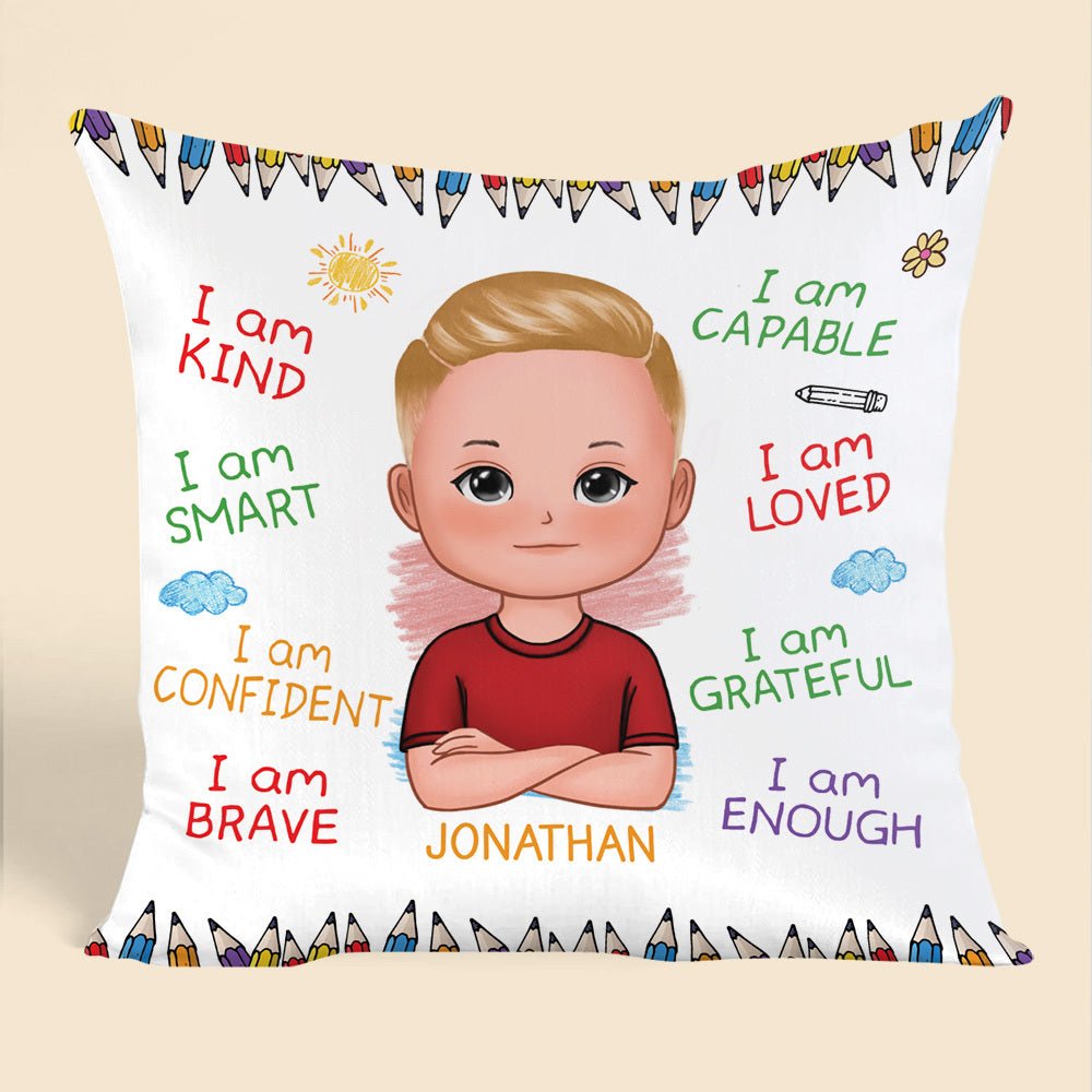 Kid Affirmation - Personalized Pillow - Best Gift For Kid - Giftago