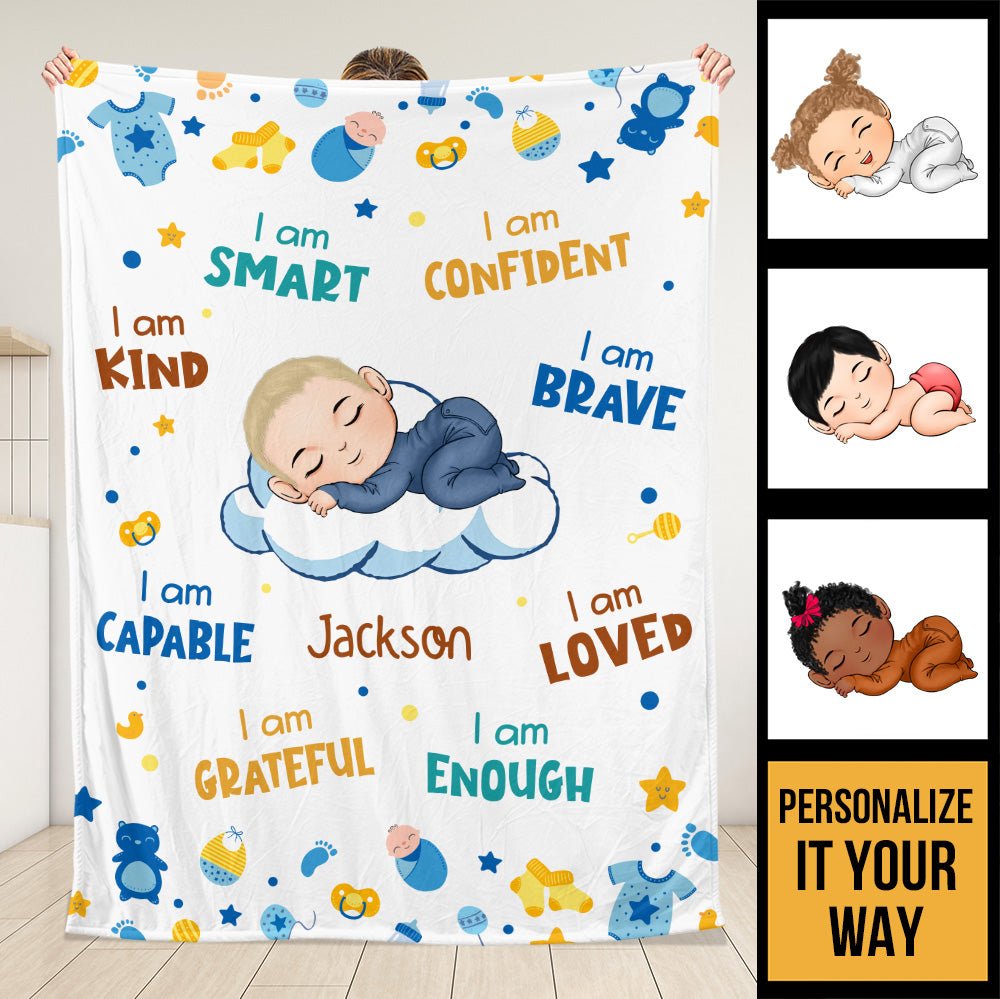 Kid Affirmations - Personalized Blanket - Giftago