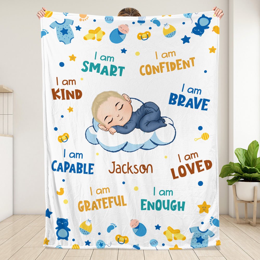Kid Affirmations - Personalized Blanket - Giftago