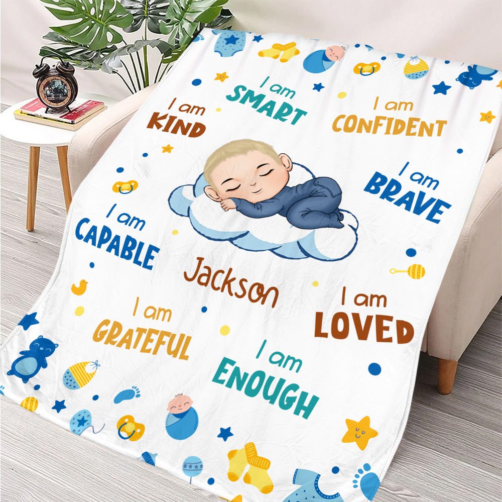 Kid Affirmations - Personalized Blanket - Giftago