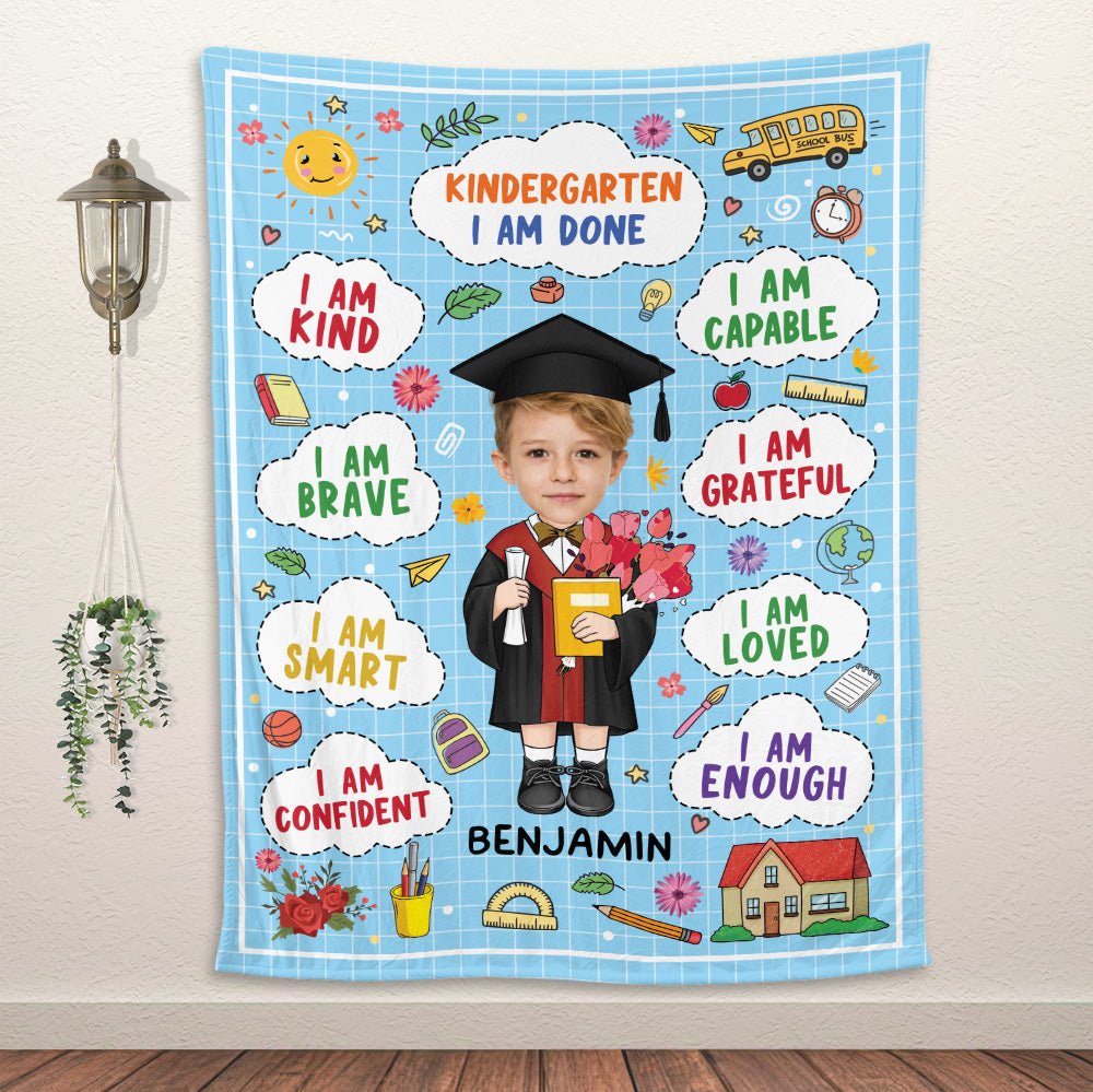 Kindergarten Graduate Blanket - Personalized Blanket - Giftago
