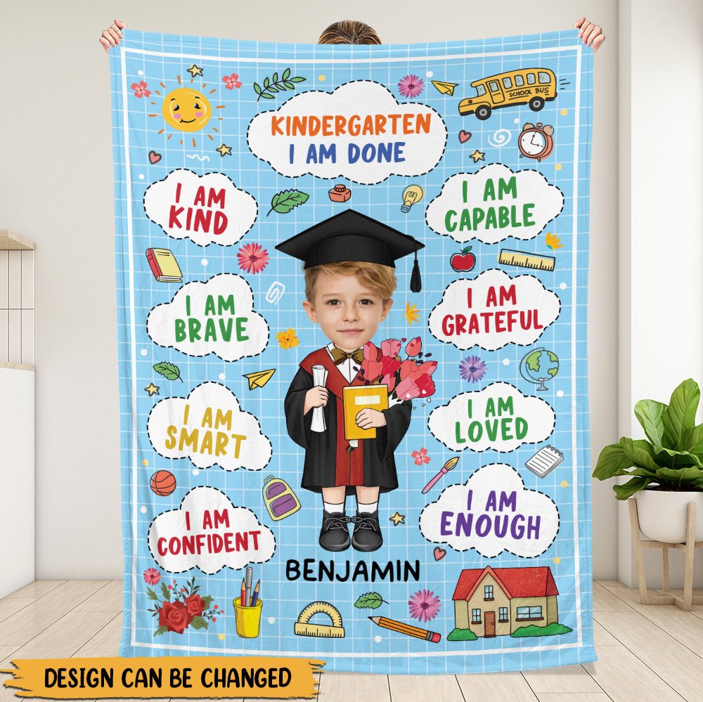 Kindergarten Graduate Blanket - Personalized Blanket - Giftago