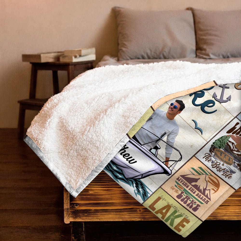 Lake Life Lake Vibes Blanket - Personalized Blanket