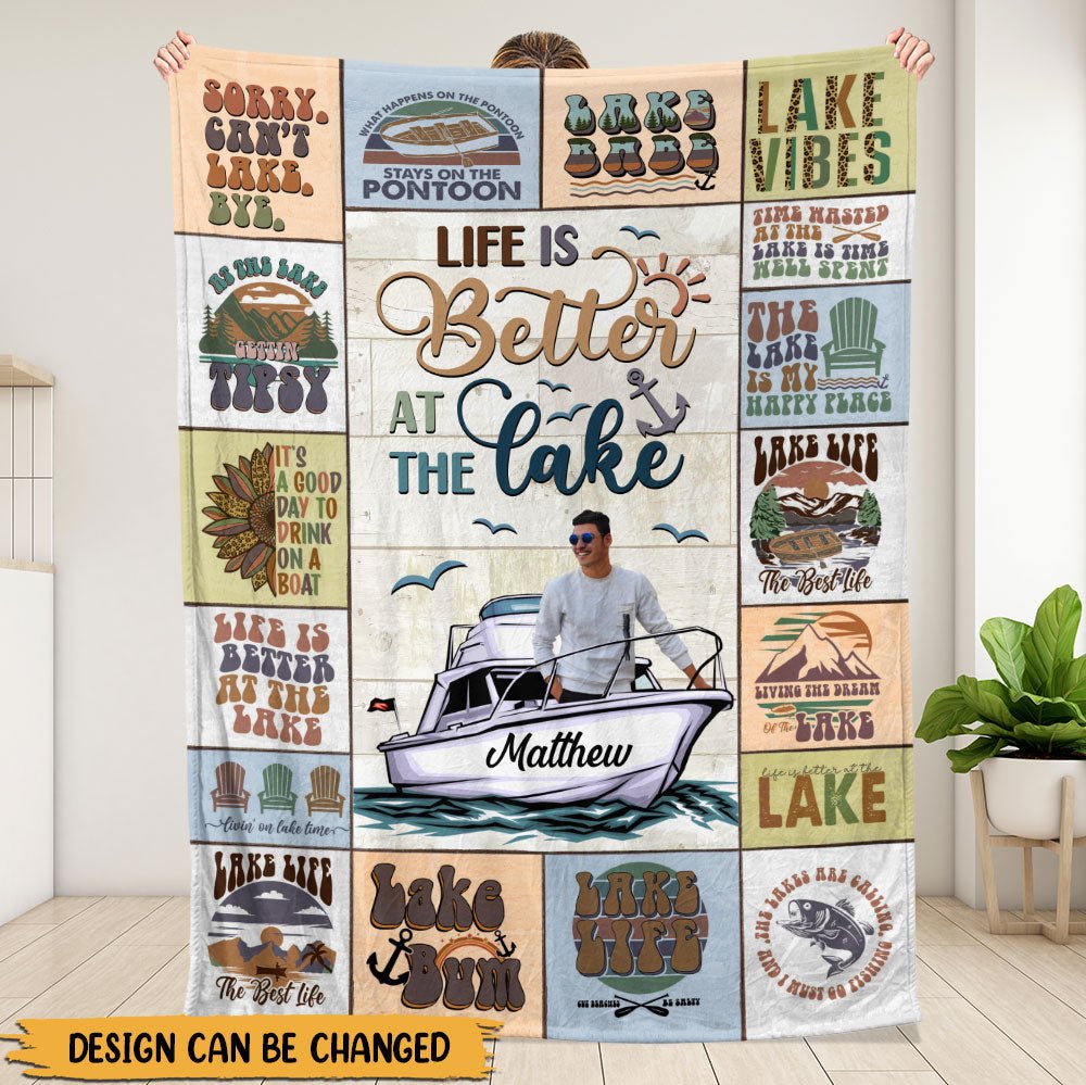 Lake Life Lake Vibes Blanket - Personalized Blanket