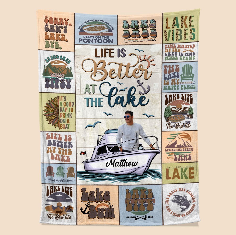 Lake Life Lake Vibes Blanket - Personalized Blanket
