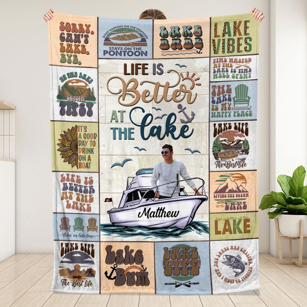 Lake Life Lake Vibes Blanket - Personalized Blanket