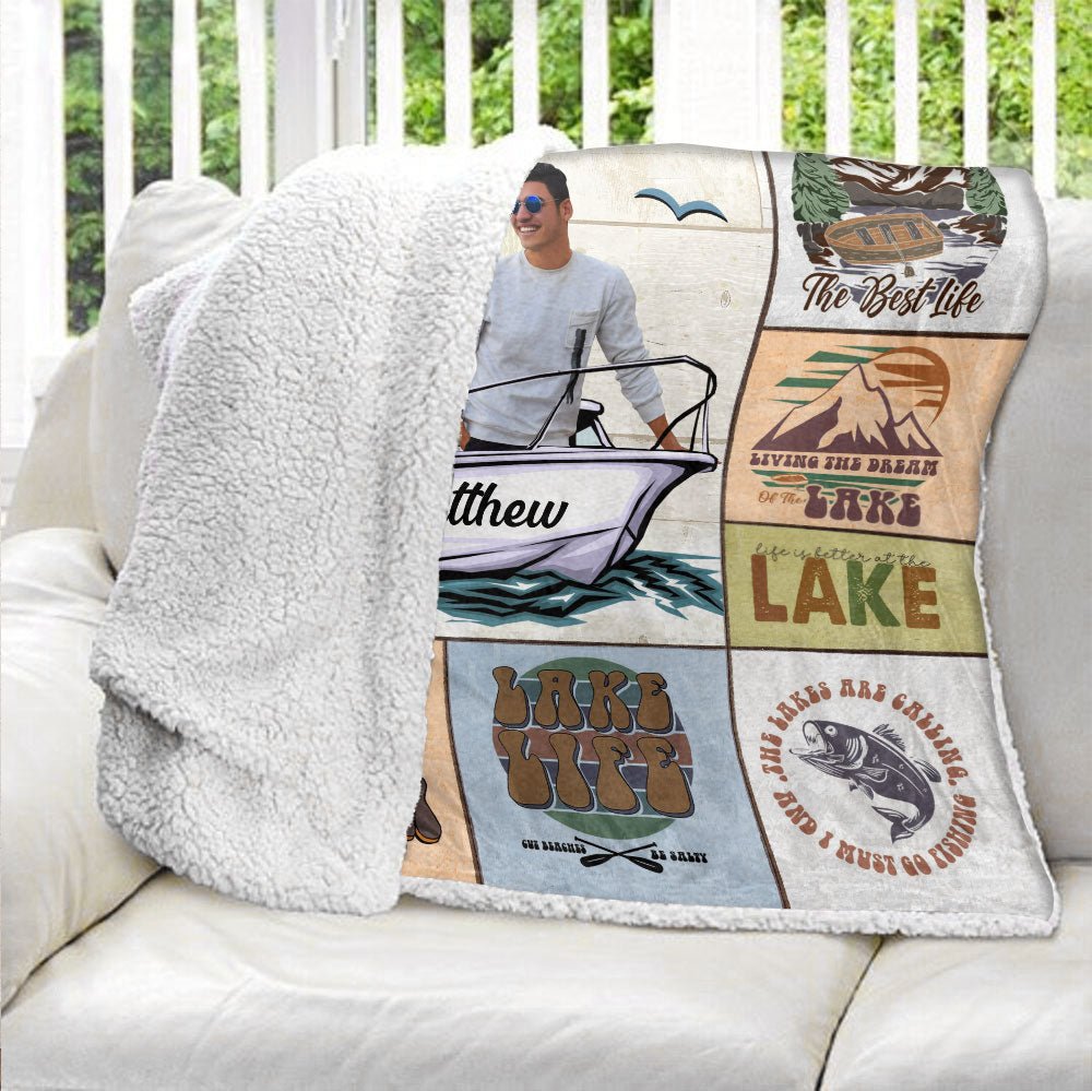 Lake Life Lake Vibes Blanket - Personalized Blanket