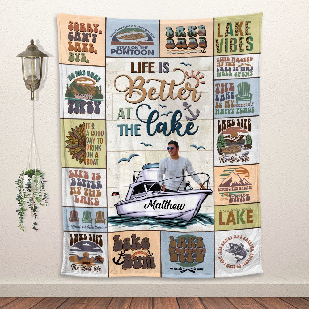 Lake Life Lake Vibes Blanket - Personalized Blanket