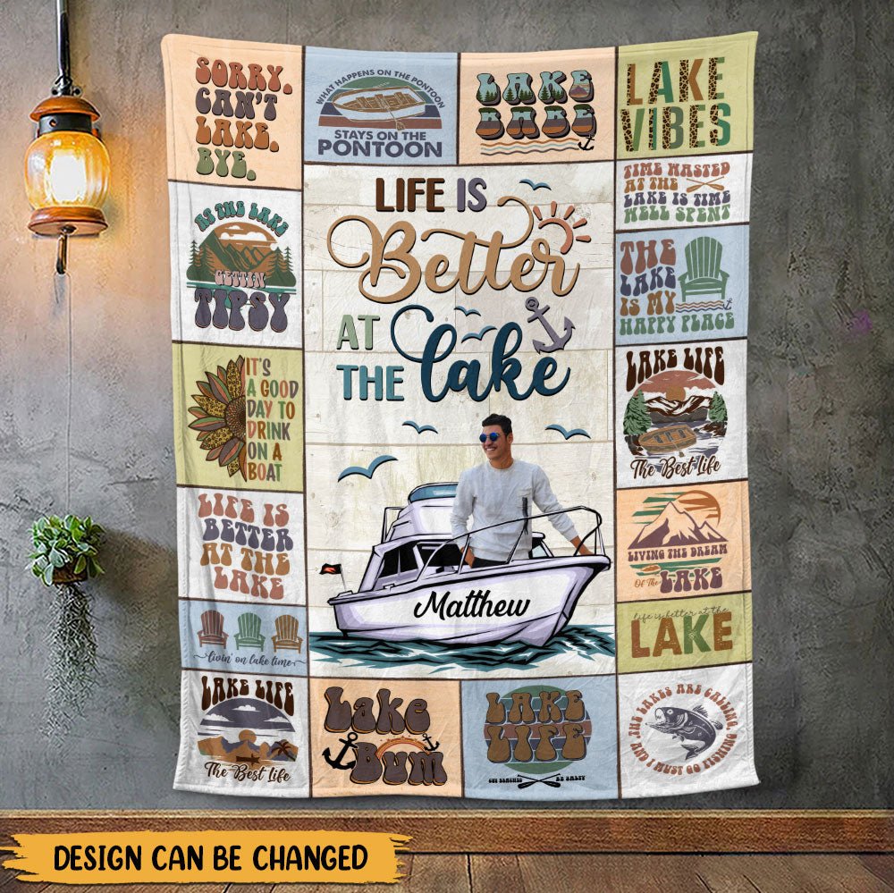 Lake Life Lake Vibes Blanket - Personalized Blanket