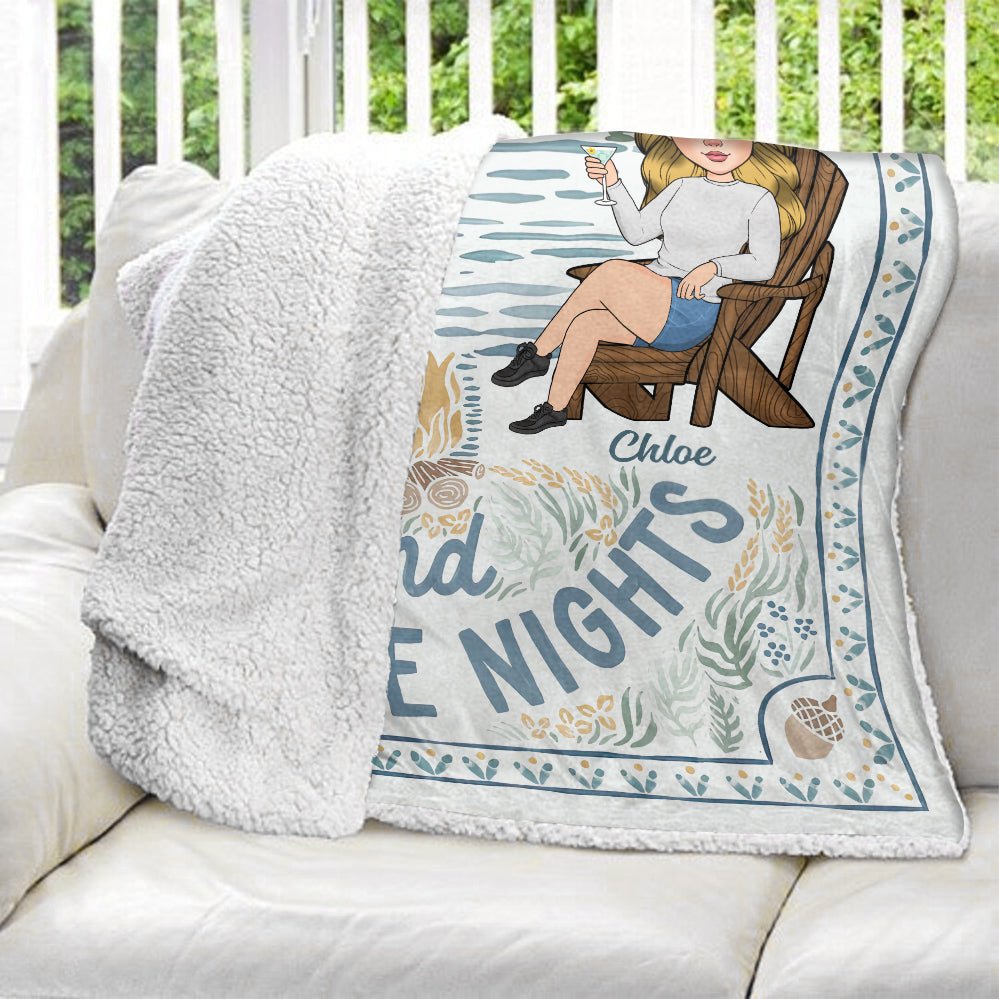Lakeside Days And Bonfire Nights - Personalized Blanket