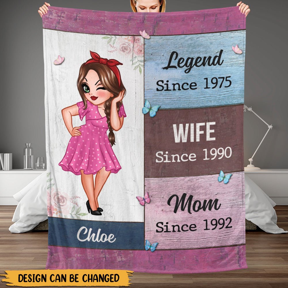 Legend Wife Mom Grandma - Personalized Blanket - Best Gift For Mother, For Grandma - Giftago