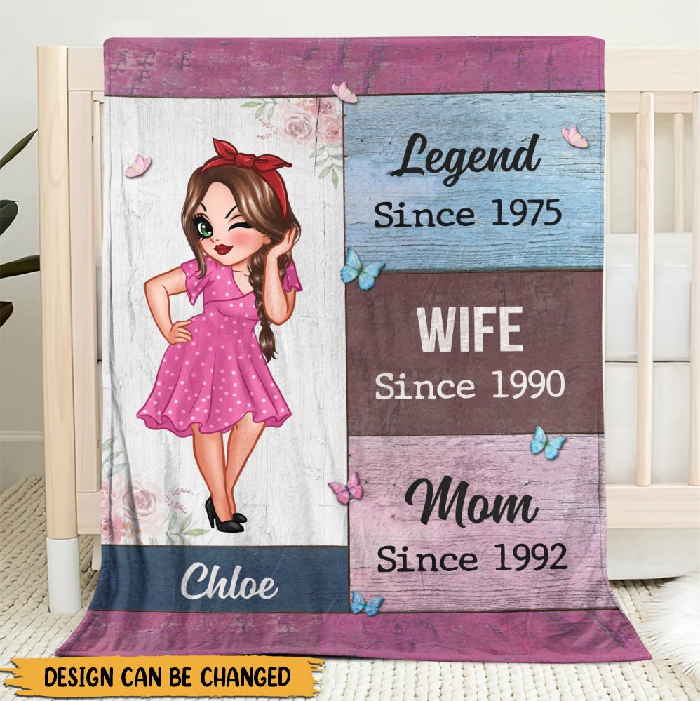 Legend Wife Mom Grandma - Personalized Blanket - Best Gift For Mother, For Grandma - Giftago