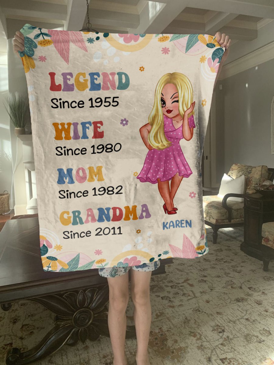 Legend Wife Mom Grandma - Personalized Blanket - Best Gift For Mother's Day - Giftago