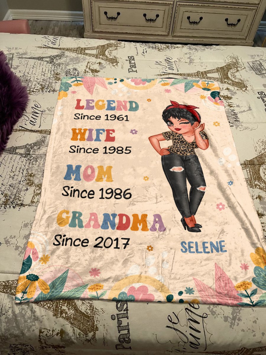 Legend Wife Mom Grandma - Personalized Blanket - Best Gift For Mother's Day - Giftago