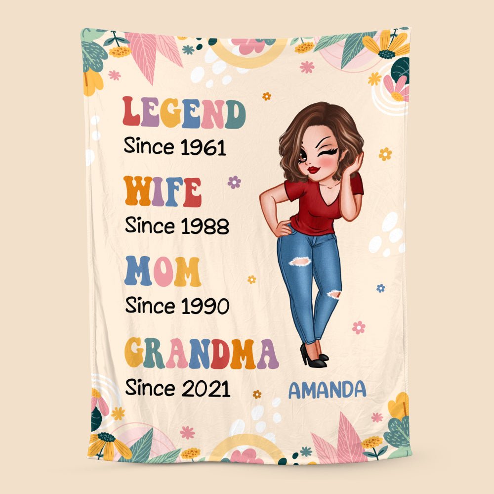 Legend Wife Mom Grandma - Personalized Blanket - Best Gift For Mother's Day - Giftago