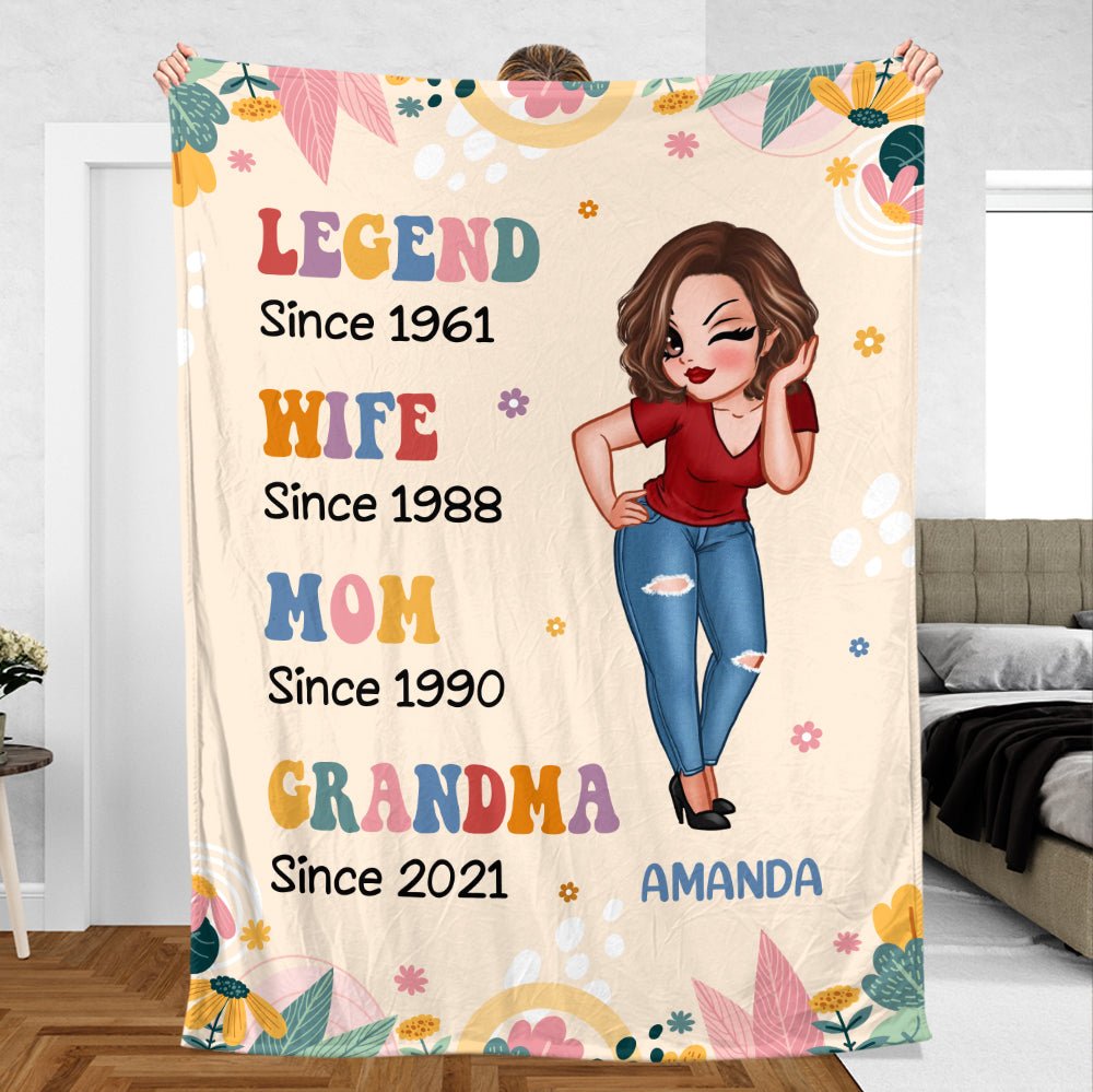 Legend Wife Mom Grandma - Personalized Blanket - Best Gift For Mother's Day - Giftago