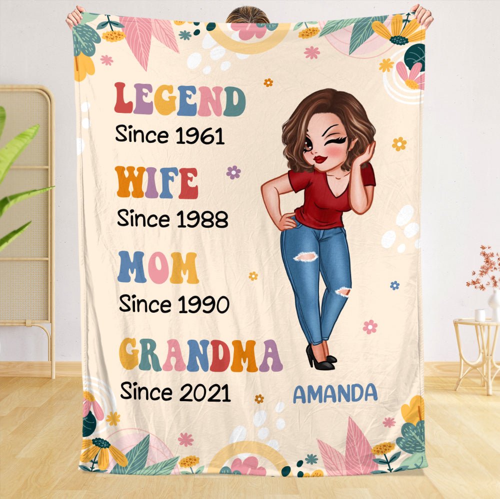 Legend Wife Mom Grandma - Personalized Blanket - Best Gift For Mother's Day - Giftago