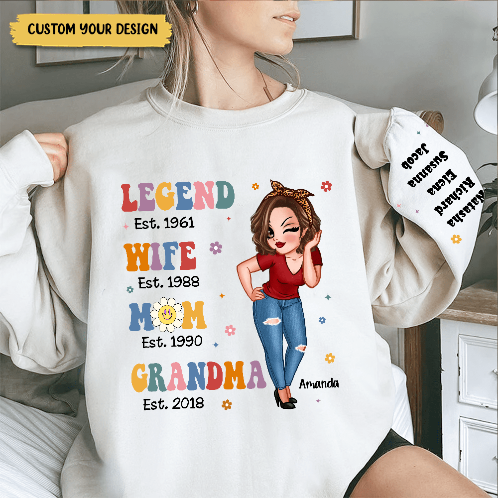 Legend Wife Mom Grandma - Personalized T-Shirt/ Hoodie/SweatShirt - Best Gift For Wife, Mother, Grandma - Giftago