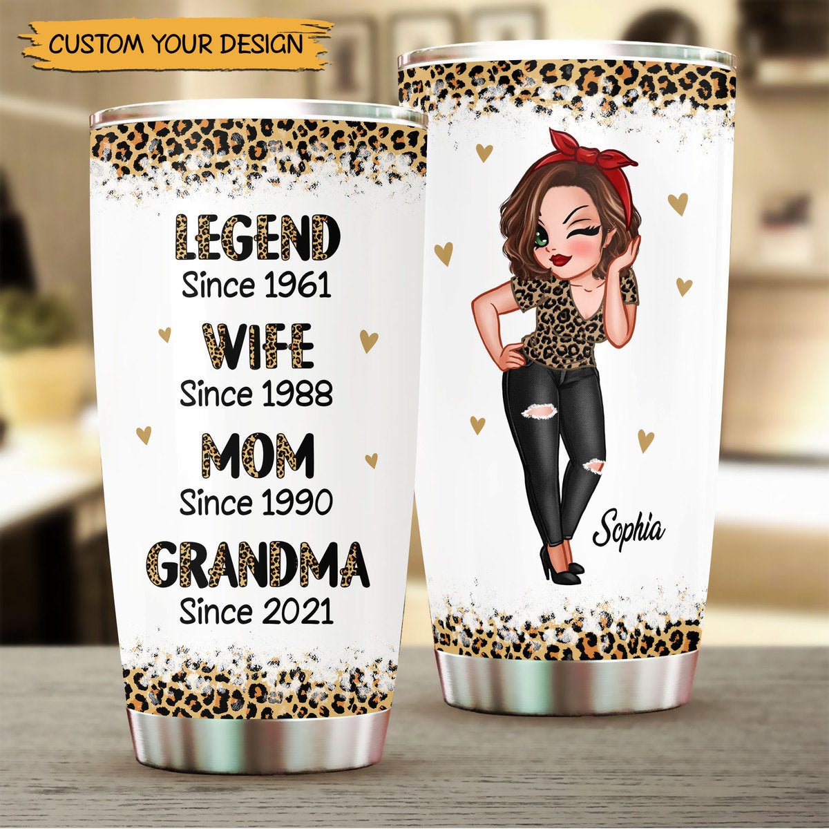 Legend Wife Mom Grandma - Personalized Tumbler - Best Gift For Mother, Grandma - Giftago