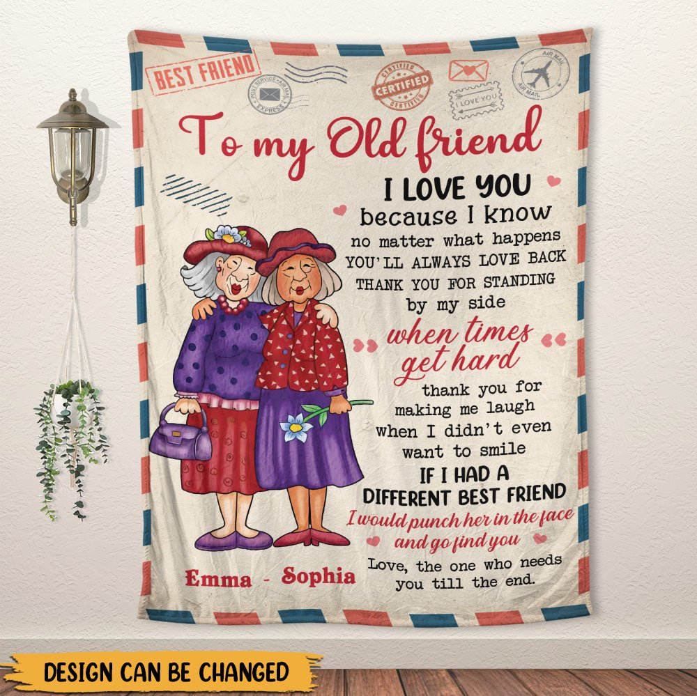 Letter To My Old Friend Blanket - Personalized Blanket - Giftago