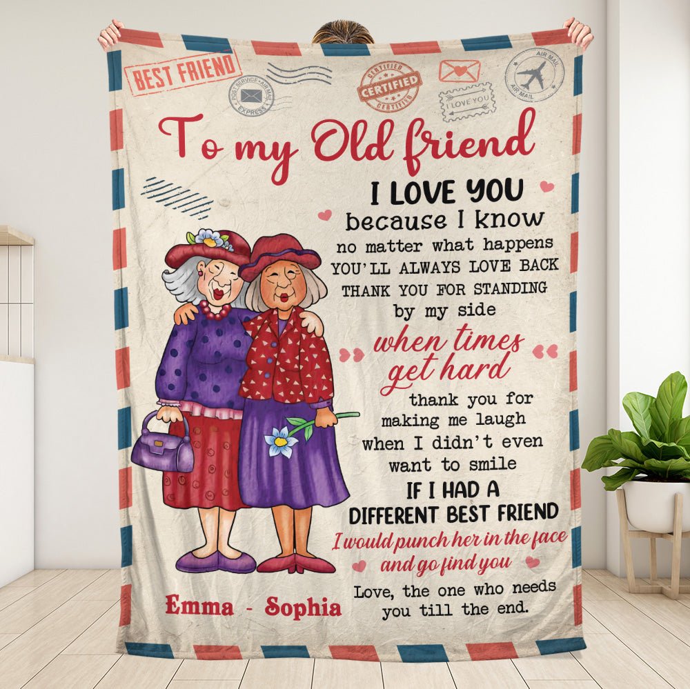 Letter To My Old Friend Blanket - Personalized Blanket - Giftago