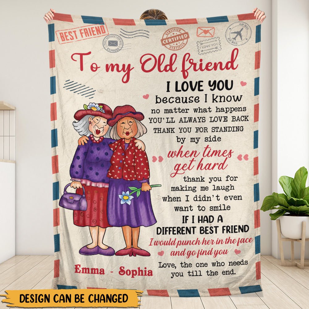 Letter To My Old Friend Blanket - Personalized Blanket - Giftago